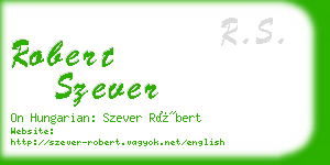 robert szever business card